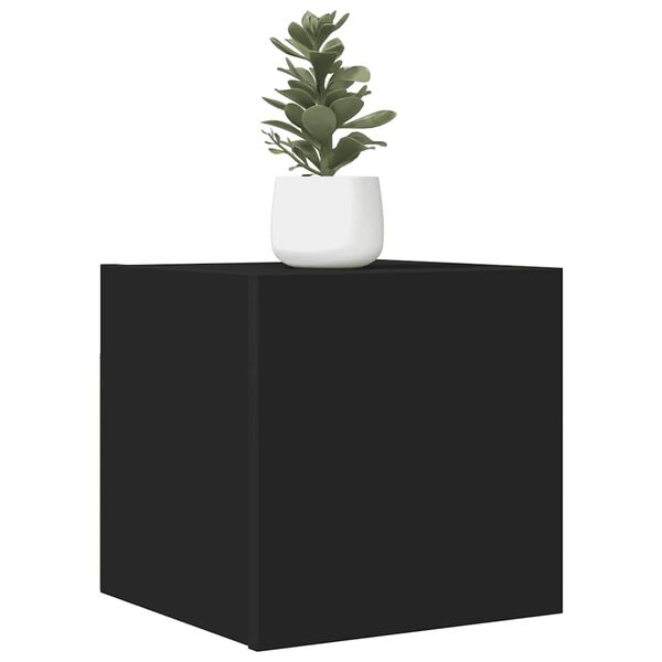 vidaXL seinale kinnitatavad telerikapid, 4 tk, must, 30,5x30x30 cm