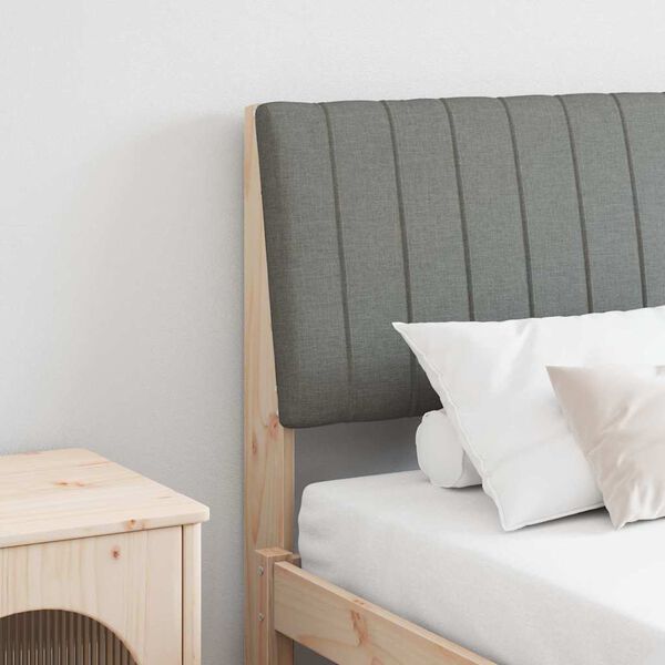 vidaXL Polsterdatud voodiots Tumehall 150 cm Tahke m&auml;nd