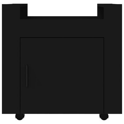 vidaXL lauakäru, must, 60 x 45 x 60 cm, tehispuit