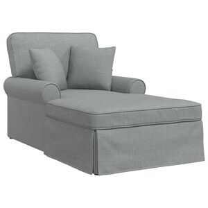 vidaXL Chaise lounge p&ouml;&ouml;ratud &auml;&auml;rega Helehall 91 x 157 x 91 cm kangas