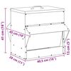 vidaXL Kanali feeder Must 40,5 x 45 x 41 cm Külmvalsitud teras