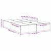 vidaXL Voodi hoiukohaga raam Suitsetatud tamm 135 x 190 cm Tehispuit