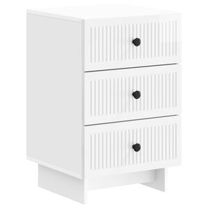 vidaXL &Ouml;&ouml;lambi kapp K&otilde;rgl&auml;ikega valge 43 x 41 x 66,5 cm Tehispuit