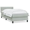 vidaXL Box Vedruvoodi madratsiga Helehall 100x220 cm samet