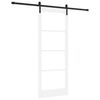 vidaXL Libisev uks ORKDAL Valge 83 x 211 cm Soe m&auml;nnipuit ja klaas