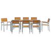 vidaXL Aia s&ouml;&ouml;gilaudade komplekt 7 pcs Hall Tugev akatsiapuu