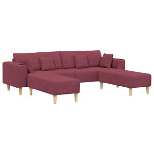 vidaXL Diivan padjaga 3 pcs Veinpunane kangas