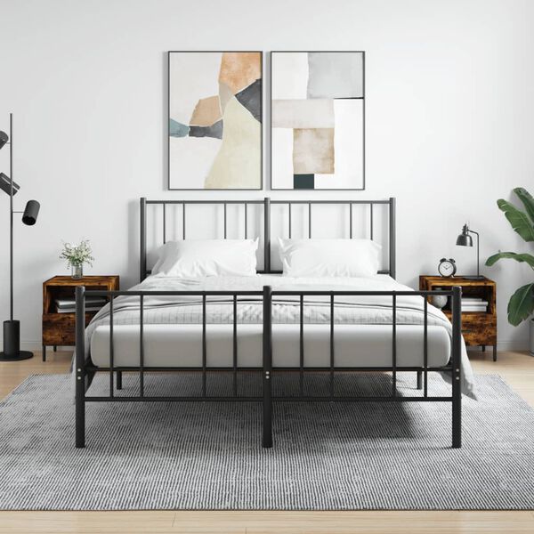 vidaXL &ouml;&ouml;kapid 2 tk, suitsutatud tamm, 40 x 35 x 47,5 cm, tehispuit