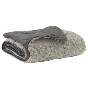 vidaXL Suvised teki Helehall 140 x 220 cm Mikrokiud ja Teddy villa