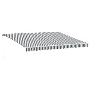 vidaXL k&auml;sitsi sisset&otilde;mmatav varikatus, antratsiithall/valge 450x350cm