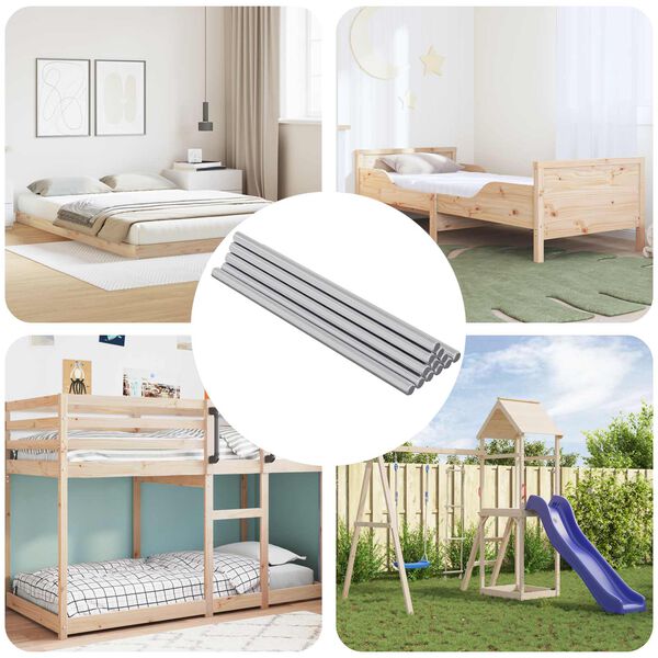 vidaXL Kierrevarras 12 pcs H&otilde;bedane 6 x 135 mm Teras