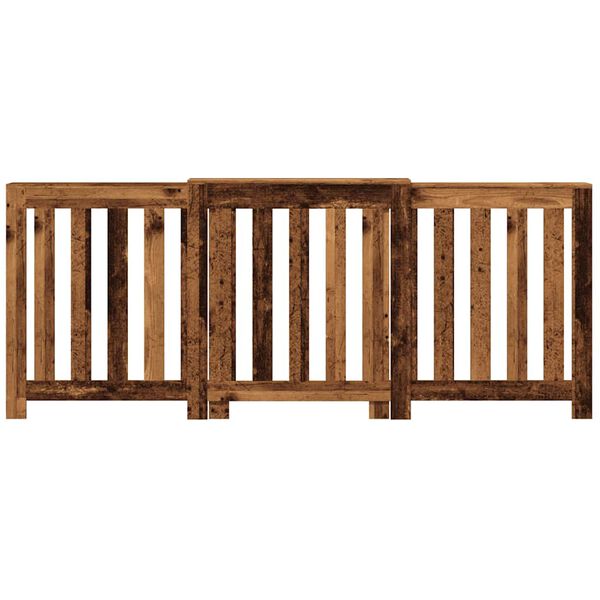 vidaXL radiaatori kate, vana puidu, 205x21,5x83,5 cm, tehispuit