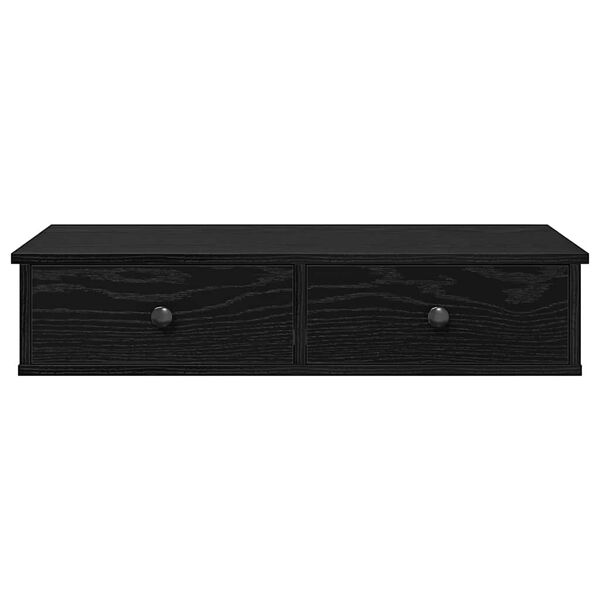 vidaXL seinariiul sahtlitega, must, 80 x 34 x 17 cm, tehispuit