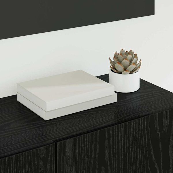 vidaXL Telerikapp Seinale kinnitatav 4 pcs Must tamm Tehispuit