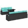 vidaXL Aia Diivanikomplekt 8 tk Must Pol&uuml; Rattan