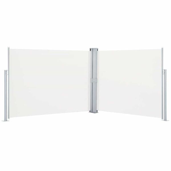 vidaXL lahtitõmmatav külgsein, kreemjasvalge, 140 x 1000 cm