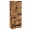 vidaXL K&otilde;rgushein sahtliga Vana puit 69,5 x 34 x 180 cm Tehispuit