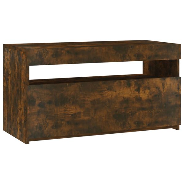 vidaXL telerialus LED-tuledega, suitsutatud tamm, 75 x 35 x 40 cm