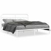 vidaXL metallist voodiraam peatsiga, valge, 160x200 cm