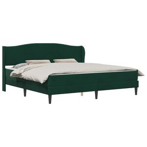 vidaXL Voodi raam peaga Tumeroheline 200 x 200 cm Samet