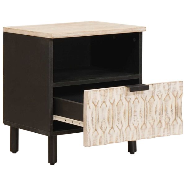 vidaXL &Ouml;&ouml;lambi kapp sahtliga Valge 40 x 33 x 46 cm Tugev mango puu