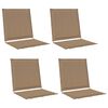 vidaXL Istme ja seljatoe padjad 4 pcs Pruunikashall 47 x 45 x 2 cm