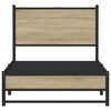 vidaXL metallist voodiraam ilma madratsita Sonoma tamm 80x200 cm