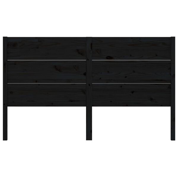 vidaXL voodipeats, must, 126 x 4 x 100 cm, männipuit
