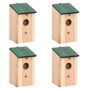 vidaXL lindude pesakastid, 4 tk, puit 12 x 15 x 22 cm