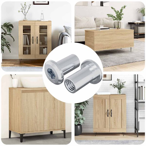 vidaXL Lukustusmutter 2 pcs H&otilde;bedane M6 x 15 mm Teras