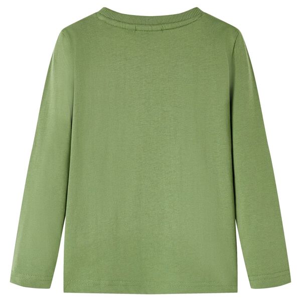 Pikkade varrukatega lastesärk, hele khaki, 116