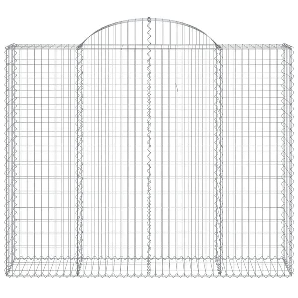 vidaXL kaarekujulised gabioonkorvid 14 tk, 200x50x160/180 cm, raud