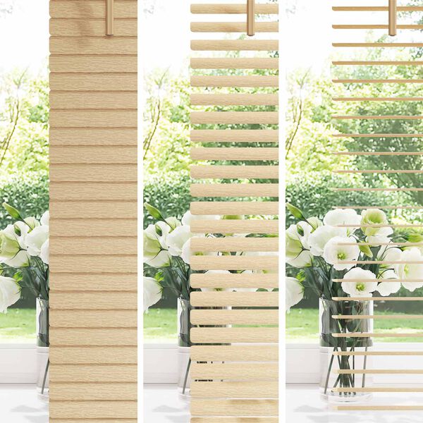 vidaXL Veneetsia rulo Reguleeritav Helepruun mustriga 150 x 40 cm PVC