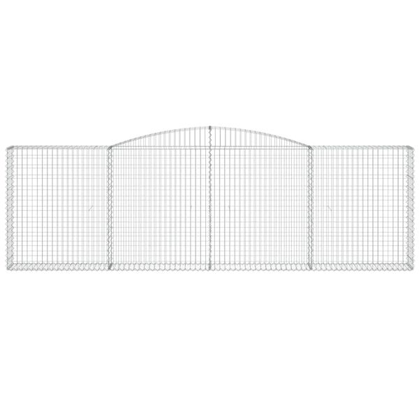 vidaXL kaarekujuline gabioonkorv, 400x30x120/140 cm, tsingitud raud