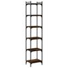 vidaXL raamaturiiul 6 korrust, suitsutamm, 40x30x188 cm, tehispuit