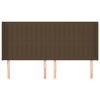 vidaXL voodipeats servadega, tumepruun, 183x16x118/128 cm, kangas