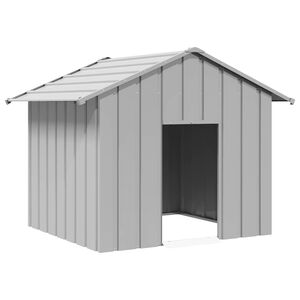 vidaXL katusega koeramaja 131x101x102 cm tsingitud teras