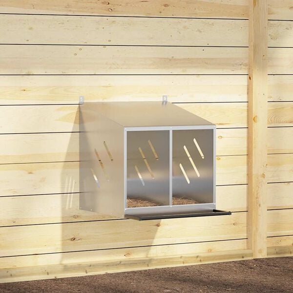 vidaXL kanapesakast 2 kambriga galvaniseeritud h&otilde;bemetallist