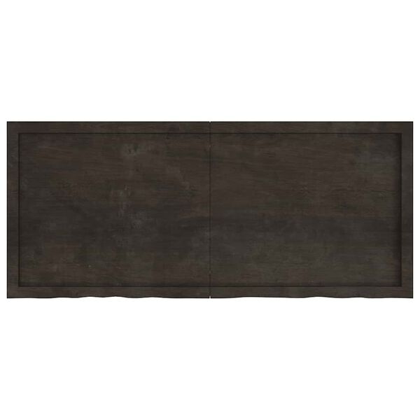 vidaXL lauaplaat, tumepruun, 140x60x(2-6) cm, töödeldud tammepuit