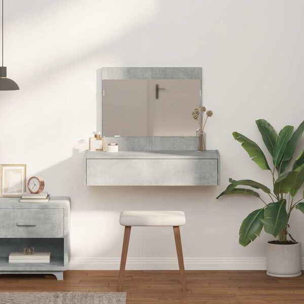 vidaXL Riietumislaud sahtliga peegliga Hall 83 x 40 x 70 cm Tehispuit