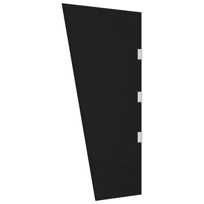 vidaXL ukse varikatuse külgpaneel, must 50x100 cm, karastatud klaas