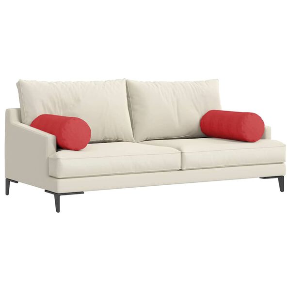 vidaXL Padjad 2 pcs Punane Ø 25 x 70 cm kangas