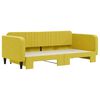 vidaXL diivanvoodi väljatõmmatava osaga, kollane, 100x200 cm, samet