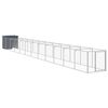 vidaXL koerakuut aedikuga, antratsiithall, 110x1221x110 cm, teras