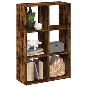 vidaXL ruumijagaja/raamatukapp, suitsutamm 69,5x29x103,5 cm tehispuit