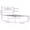 vidaXL metallist voodiraam peatsiga, valge, 90 x 200 cm