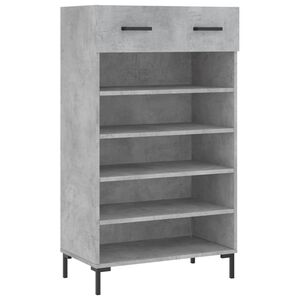 vidaXL jalatsikapp, betoonhall, 60 x 35 x 105 cm, tehispuit