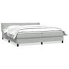 vidaXL Box Vedruvoodi madratsiga Helehall 200x210 cm samet