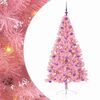 vidaXL Tehis pre-lit j&otilde;ulupuu koos 300 LED-iga Roosa 180 cm PVC