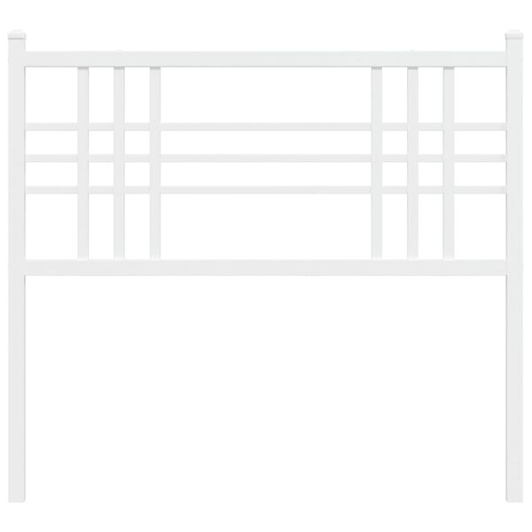 vidaXL metallist vahetatav voodipeats, valge, 107 cm